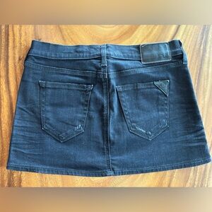 True Religion Black Denim Mini Skirt Sz 26